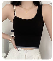 ブラトップ タンクトップ キャミソール クロップド丈 カップ付き 取り外し可能 アシンメトリー レディース 女性 婦人 インナー おしゃれ ベーシックカラー