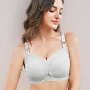 マタニティブラ 授乳ブラ レディース ノンワイヤー ランジェリー オープンフロント ウェーブ ホック 4段階 スナップボタン 下着 インナー 妊婦 母乳育児 授乳しやすい 75cm 80cm 85cm 90cm 95cm ピンク ベージュ パープル グレー グリーン オレンジ