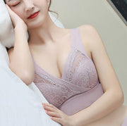ノンワイヤーブラ レディース インナー 下着 ナイトブラ ブラジャー 大きいサイズあり Uバック レース 柔らかい 軽量 らくちん リラックス おうち時間