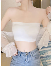 ストラップレスブラ チューブトップブラ ブラジャー レディース 女性下着 インナー ノンワイヤー ベアトップ カップ付き シンプル 婦人用