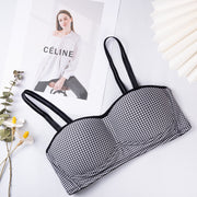 ブラジャー ショーツ 上下セット レディース 女性用下着 インナー 3／4カップ ギンガムチェック おしゃれ かわいい