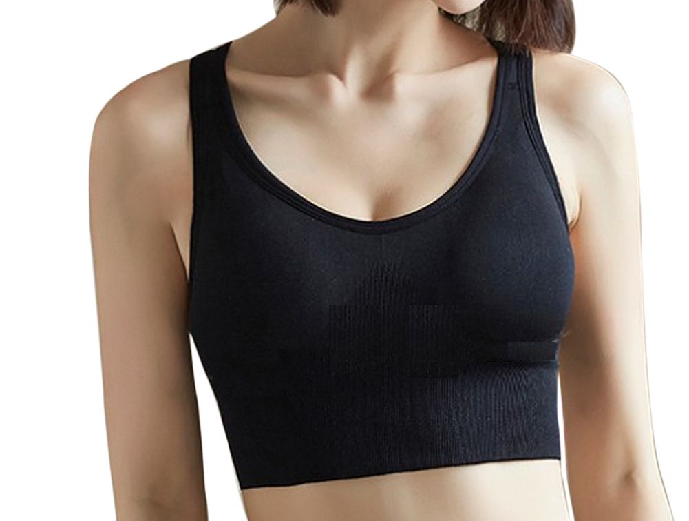 ブラジャー スポーツブラ ハーフトップ ヨガブラ バッククロス レディース 女性 おしゃれ シンプル 幅広アンダー ノンワイヤー フィットネス 4段ホック ジム パッド インナー 下着 単色 無地