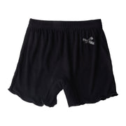 ペチパンツ ボーイレッグショーツ ボックスショーツ キッズ ジュニア 子供用 子ども用 女の子 下着 インナー リボン 裾フリル クロッチ付き 透け防止 パンチラ防止 無地 グレー ピンク ベージュ ホワイト ブラック シンプル カジュアル 可愛い キュート フェミニン ガーリー おしゃれ