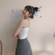 ブラトップ カップ付き キャミソール インナー 女性下着 レディース カシュクール クロップド丈 ショート丈 リブ 単色 おしゃれ かわいい 肌見せ 重ね着 カジュアル デイリー