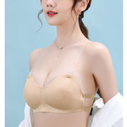 ストラップレスブラ レディース ブラジャー インナー 下着 ストラップ取り外し可能 ノンワイヤーブラ チューブトップ 見えない 夏 ドレス ワンピース 肩出し シンプル 無地 ベージュ 黒