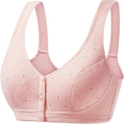 ハーフトップブラ ノンワイヤーブラ ブラジャー 単品 レディース 女性下着 インナー 小花柄 フラワー 可愛い シンプル 前開き フロントボタン おしゃれ ナイトブラ ホックなし Cカップ 婦人
