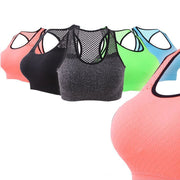 スポーツブラジャー ブラトップ ハーフトップ レディース カップ付きインナー 下着 ノンワイヤー 揺れない ヨガ メッシュ 吸汗