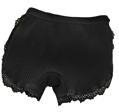 オーバーパンツ ペチパンツ インナー キッズ 1分丈 リブ ブラック バリエーション画像