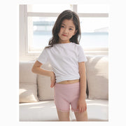 オーバーパンツ ペチパンツ インナー キッズ 1分丈 リブ レース 女の子 女児 シンプル パンツ ペチコート 安全パンツ 見せパン 無地 かわいい