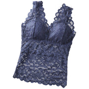 ブラトップ インナー タンクトップ レディース 女性 Vネック 下着 肌着 シースルー 透け感 カップ付き 総レース フリル 可愛い タイト すっきり フィット感 蒸れにくい 涼しい 夏 大きいサイズ M XL 3XL