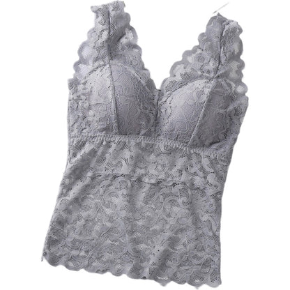 ブラトップ インナー タンクトップ レディース 女性 Vネック グレー バリエーション画像