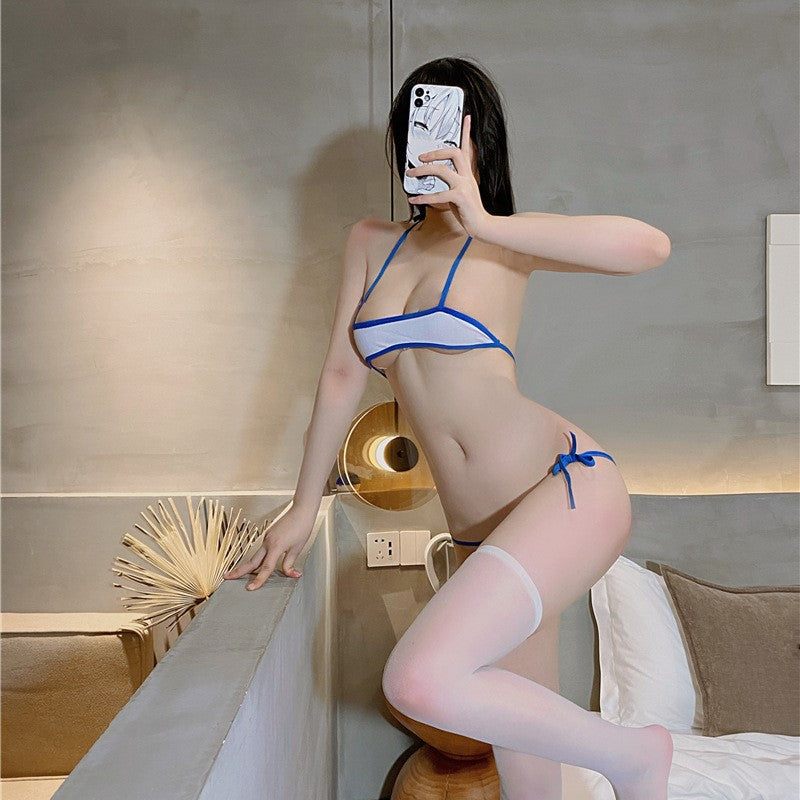 ブラジャー ヒップハンガーショーツ 紐ブラ 紐パン セクシーランジェリー 上下セット 商品画像5
