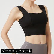 ブラジャー スポーツブラ ヨガブラ 女性下着 インナー ノンワイヤー ホックなし パッド付 アウター ストレッチ 幅広ストラップ ダブルストラップ バッククロス 大きいサイズ有 ナイトブラ ランニング ジム フィットネス 部活 運動 ダンス 体操 おしゃれ かわいい 婦人用