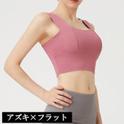 ブラジャー スポーツブラ ヨガブラ 女性下着 インナー ノンワイヤー ホックなし パッド付 アウター ストレッチ 幅広ストラップ ダブルストラップ バッククロス 大きいサイズ有 ナイトブラ ランニング ジム フィットネス 部活 運動 ダンス 体操 おしゃれ かわいい 婦人用