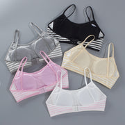 ブラジャー ブラトップ ジュニア キッズ 女の子 インナー 下着 カップ付き カップ入り キャミソール風 サイドボーダー ブラック ホワイト ピンク シンプル カジュアル スポーティ かわいい キュート