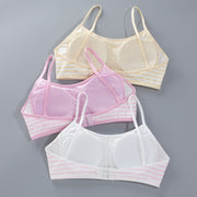 ブラジャー ブラトップ ジュニア キッズ 女の子 インナー 下着 カップ付き カップ入り キャミソール風 サイドボーダー ブラック ホワイト ピンク シンプル カジュアル スポーティ かわいい キュート