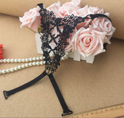 ブラストラップ バッククロス ブラジャーストラップ 肩ひも 洋服ストラップ レディース 女性 婦人 調節可能 レース 可愛い おしゃれ 花