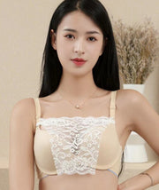 ブラカバー 胸元カバー ちら見え防止 総レース レディース 女性 婦人 下着 インナー 胸元カバー 谷間隠し 花柄 フラワー 取り付け簡単 バストラインカバー おしゃれ シンプル きれいめ 上品 単色 白 黒 ベージュ