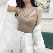 ブラトップ キャミソール レディース 女性用 インナーウェア アンダーウェア 下着 トップス ノースリーブ カップ付き シンプル