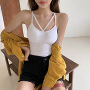ブラトップ キャミソール レディース 女性用 インナーウェア アンダーウェア 下着 トップス ノースリーブ カップ付き シンプル