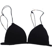 三角ブラ ブラジャー 単品 ブラ レディース 女性 インナー 下着 ノンワイヤーブラ フロントホック カップ付き 前フック ランジェリー シンプル セクシー 単色 紐 おしゃれ かわいい 薄手 普段着 お出かけ 白 黒 ワイン 茶