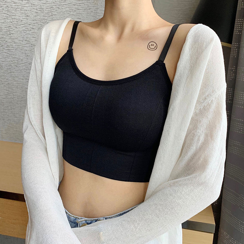 ブラトップ キャミ パッド付 ノンワイヤーブラ ブラジャー ハーフトップブラ 商品画像4