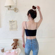 ハーフトップブラ ノンワイヤーブラ ブラジャー 単品 レディース 女性下着 インナー 無地 カップ付き シームレス おしゃれ 可愛い シンプル 細ストラップ ナイトブラ スポーツブラ 楽ちん 締め付けない 響かない