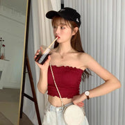 キャミソール カットソー レディース トップス 女性 婦人 インナー ノースリーブ ストラップ 取外し可能 ギャザー カラバリ豊富