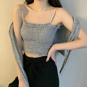 キャミソール カットソー レディース トップス 女性 婦人 インナー ノースリーブ ストラップ 取外し可能 ギャザー カラバリ豊富
