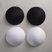 ブラパッド 胸パッド 左右ペア ブラジャー用パッド カップ 丸型 円形 ラウンド 交換 スペア 女性下着 レディース インナー 婦人用 ブラック ホワイト ベージュ 黒 白