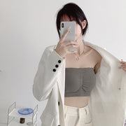 ストラップレスブラ チューブトップブラ ベアトップブラ フルカップブラ ブラジャー ブラトップ レディース 女性 インナー 下着 ノンワイヤー ノンストラップ 無地 ホワイト ブラック ピンク シンプル かわいい キュート カジュアル