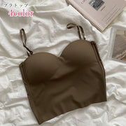 ブラトップ カップ付きキャミソール レディース 女性 インナー 下着 トップス ノースリーブ 無地 ブラック ホワイト グレー シンプル セクシー 涼しげ 夏 春