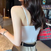 ブラトップ カップ付きキャミソール レディース 女性 インナー 下着 トップス ノースリーブ 無地 ブラック ホワイト グレー シンプル セクシー 涼しげ 夏 春