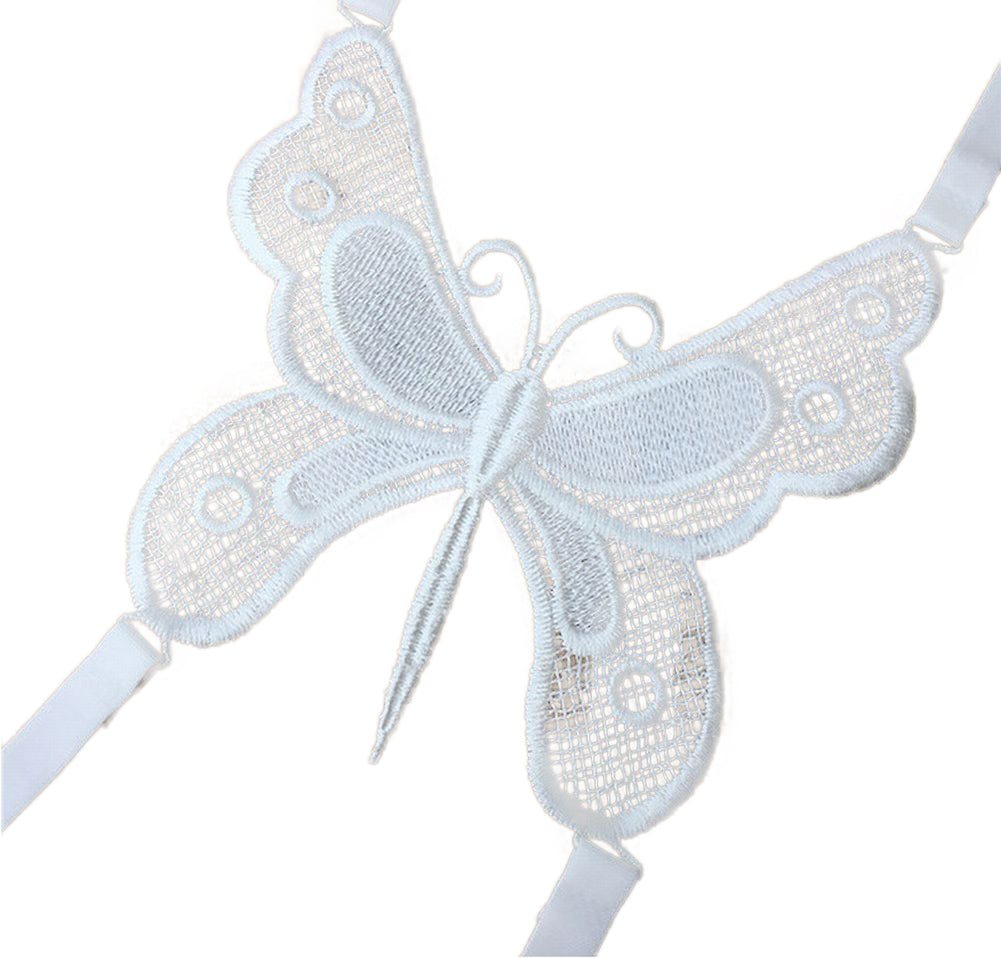 ブラストラップ ブラジャーストラップ レディース インナー ブラ紐 肩紐 調整可能 蝶 刺繍レース おしゃれ かわいい 女子力アップ セクシー