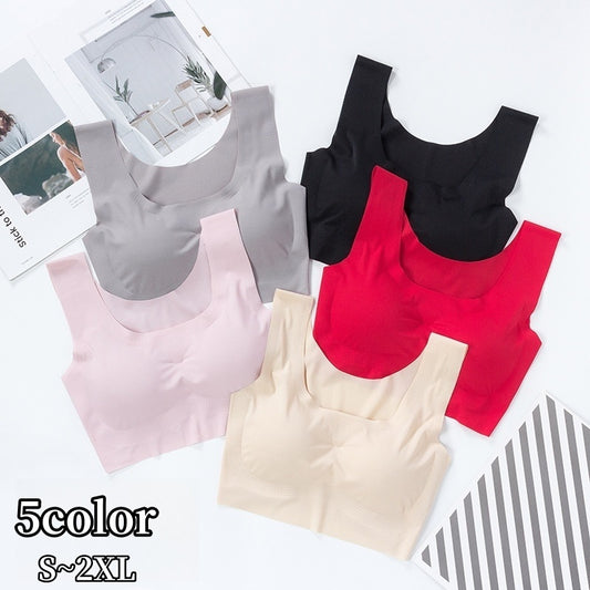 ノンワイヤーブラ ハーフトップブラ ブラジャー シームレス レディース 女性 商品画像
