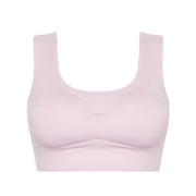 ノンワイヤーブラ ハーフトップブラ ブラジャー シームレス レディース 女性 婦人 下着 インナー カップ付き ノンワイヤー スポーツブラ シンプル 無地 単色 リラックス おしゃれ 普段使い デイリー おうち時間 スポーツ 婦人用 女性用