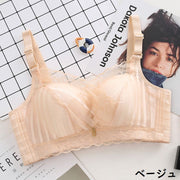 ブラジャー レディース 下着 インナー ノンワイヤー フルカップ レース シースルー 透け感 脇高 補正 セクシー