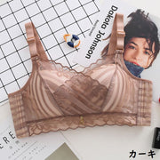 ブラジャー レディース 下着 インナー ノンワイヤー フルカップ レース シースルー 透け感 脇高 補正 セクシー