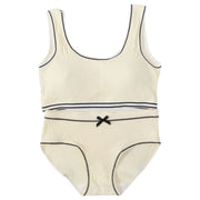 インナーセット ブラジャー ショーツ パンツ 上下セット ジュニア キッズ 女の子 ジュニアブラ 肌着 ノンワイヤー カップ入り リボン