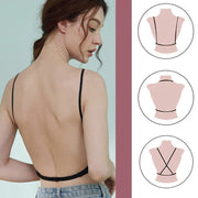 三角ブラ バックオープン 背中見せ 背中開き 3way レディース 女性用 婦人 インナー 下着 ブラジャー ブラトップ カップ付き 単色 シンプル