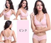 ブラジャー 単品 授乳ブラ ノンワイヤー ハーフトップブラ 3/4カップ マタニティブラジャー クロスオープン 3ホック レディース ナイトブラ インナー 女性下着 ランジェリー レース 無地 ドット柄 水玉模様 可愛い かわいい おしゃれ 女性用 婦人用 M L XL XXL 2XL