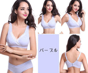 ブラジャー 単品 授乳ブラ ノンワイヤー ハーフトップブラ 3/4カップ マタニティブラジャー クロスオープン 3ホック レディース ナイトブラ インナー 女性下着 ランジェリー レース 無地 ドット柄 水玉模様 可愛い かわいい おしゃれ 女性用 婦人用 M L XL XXL 2XL
