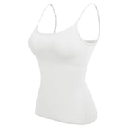 ブラトップ キャミソール レディース 女性 インナー 大きいサイズ トップス パッド付き カップ付き 下着 肌着 伸縮性 長さ調節可 Uネック 無地 単色 ベーシック 定番 シンプル ヘビロテ 着回し おしゃれ カジュアル お出かけ 通勤 部屋着 白 灰 黒 ピンク ベージュ