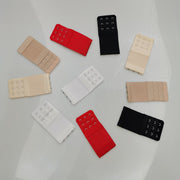 ブラジャー延長ホック 3個セット ブラジャー延長バックル 下着小物 インナー小物 ブラジャー小物 補正 おしゃれ 便利 無地 シンプル 黒 赤 白