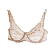ブラジャー 単品 3/4カップブラ レディース 3段2列ホック インナー 女性下着 レース シースルー 透け感 ミニリボン付き 可愛い おしゃれ セクシー 婦人下着
