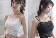 ノンワイヤーブラ ハーフトップブラ ブラジャー レディース 女性 インナー 下着 総レース 花柄 フラワー ダブルストラップ 見せブラ ナイトブラ 肌着 婦人下着