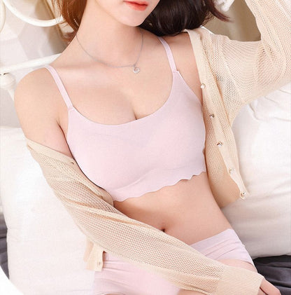 ブラジャー ノンワイヤー シームレス ショーツ 上下セット ナイトブラ 商品画像5