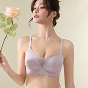 3／4カップブラ ノンワイヤー バックシームレス ブラジャー レディース 女性 インナー 下着 レース 3段 4列ホック 調節可 脇高 シンプル お洒落 婦人