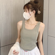 ブラトップ レディース 女性 インナー 下着 カップ付き パッド入り タンクトップ ノンワイヤー 無地 単色 シンプル 肌着 普段使い デイリー 婦人用