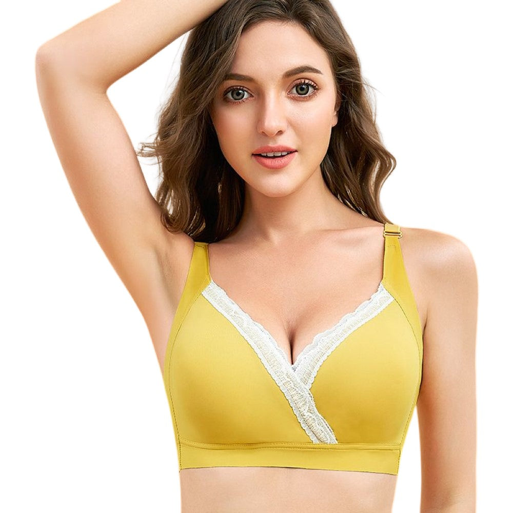 マタニティブラ 授乳ブラ レディース 女性用 大きいサイズあり インナー 下着 クロスオープン 単品 前開き カップ付き 背中ホック レース 3/4カップ